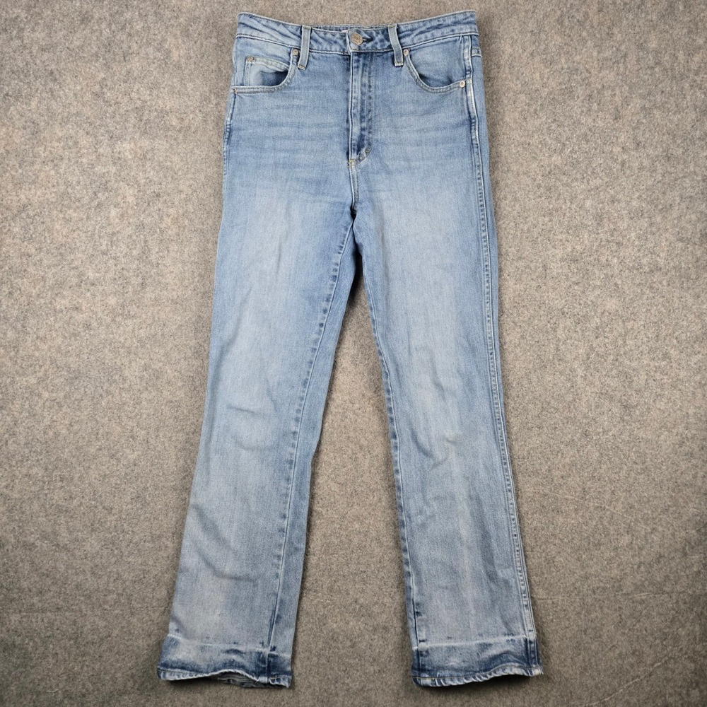AMO Bella Jeans Womens 27 Baby Blue High Rise Straight Leg Denim Made in USA